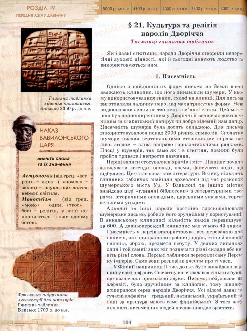Страница 104 | Підручник Історія 6 клас О.І. Бонь, О.Л. Іваню 2005