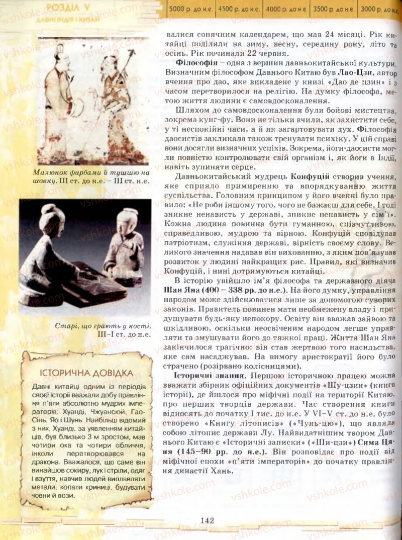 Страница 142 | Підручник Історія 6 клас О.І. Бонь, О.Л. Іваню 2005