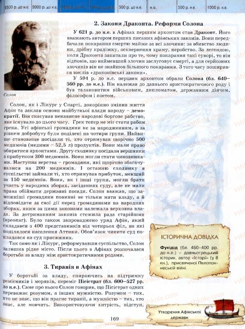 Страница 169 | Підручник Історія 6 клас О.І. Бонь, О.Л. Іваню 2005