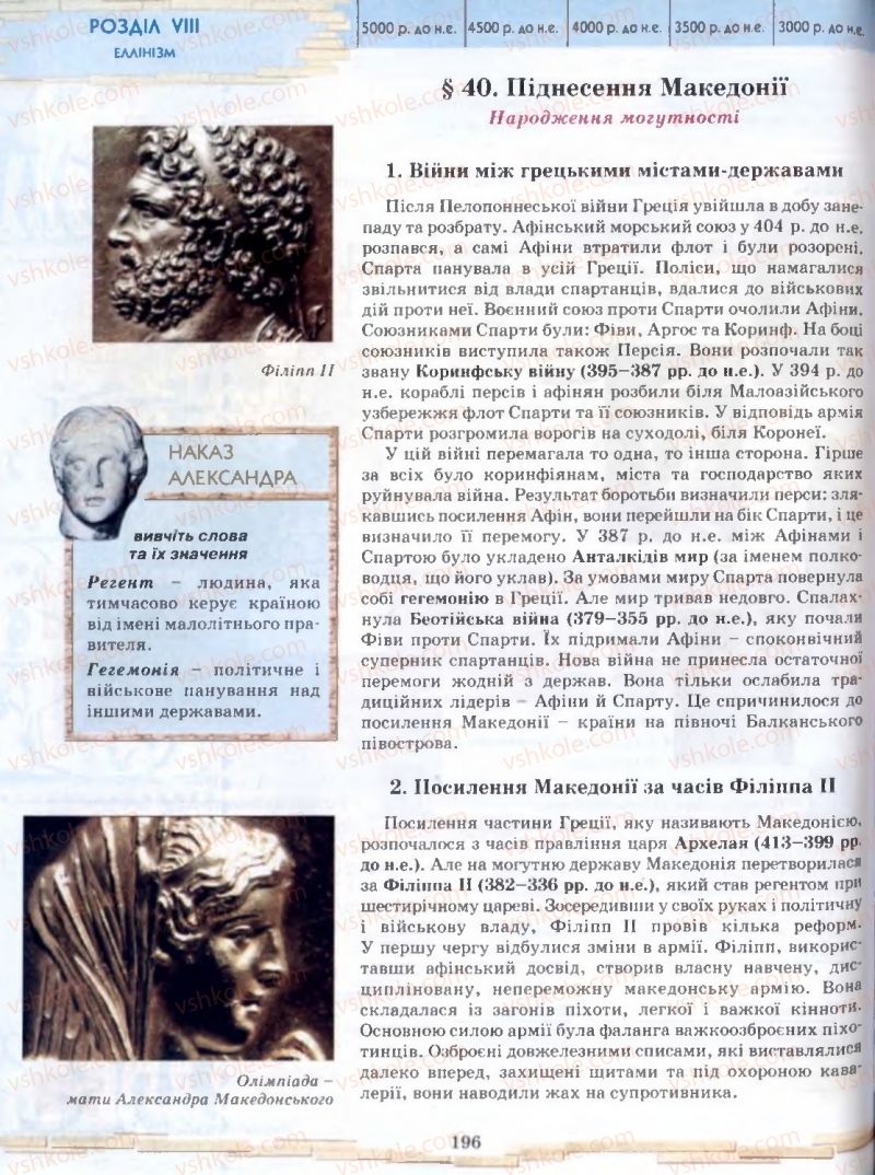Страница 196 | Підручник Історія 6 клас О.І. Бонь, О.Л. Іваню 2005
