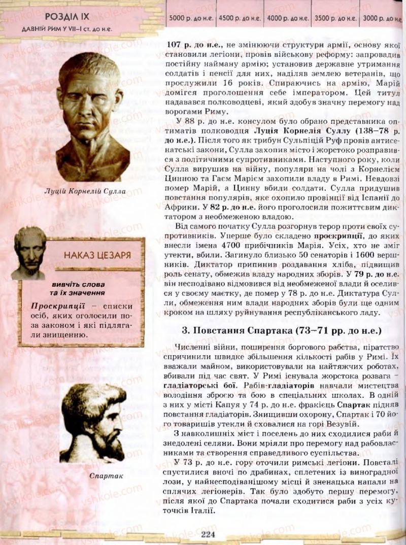 Страница 224 | Підручник Історія 6 клас О.І. Бонь, О.Л. Іваню 2005