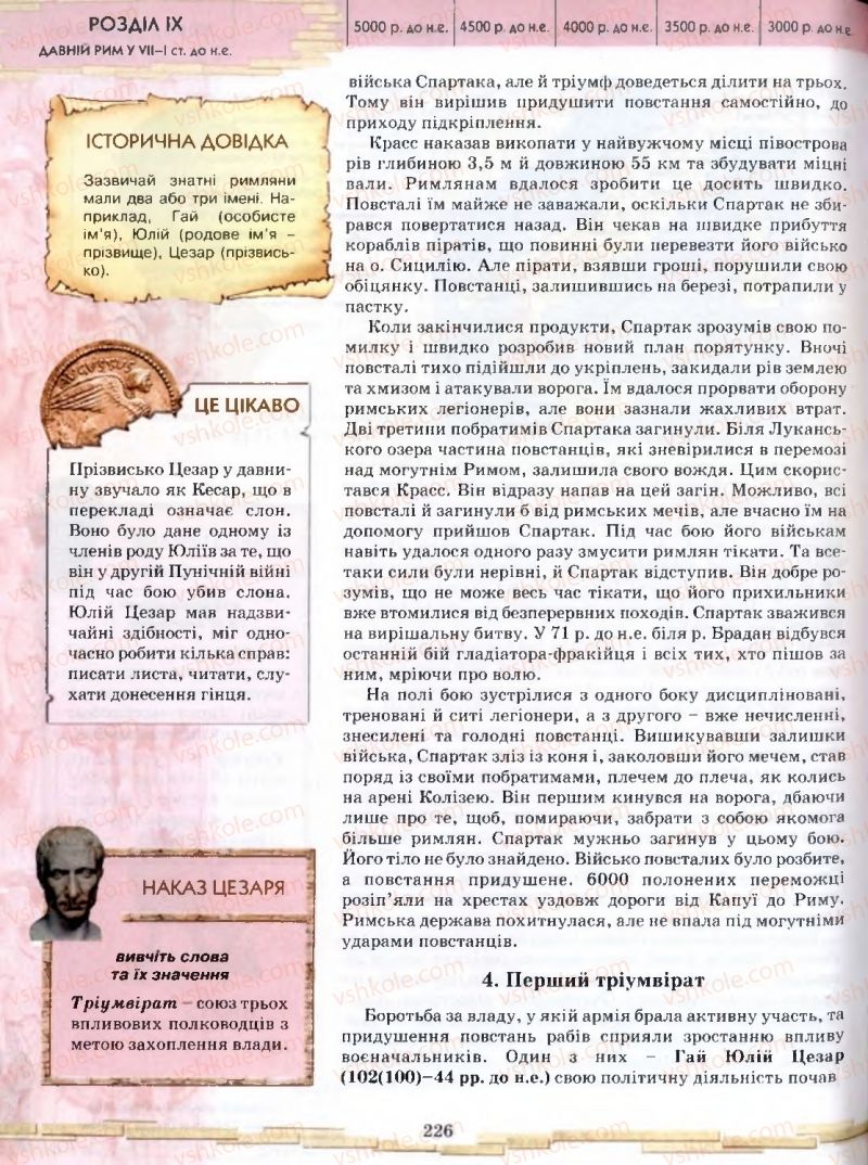 Страница 226 | Підручник Історія 6 клас О.І. Бонь, О.Л. Іваню 2005