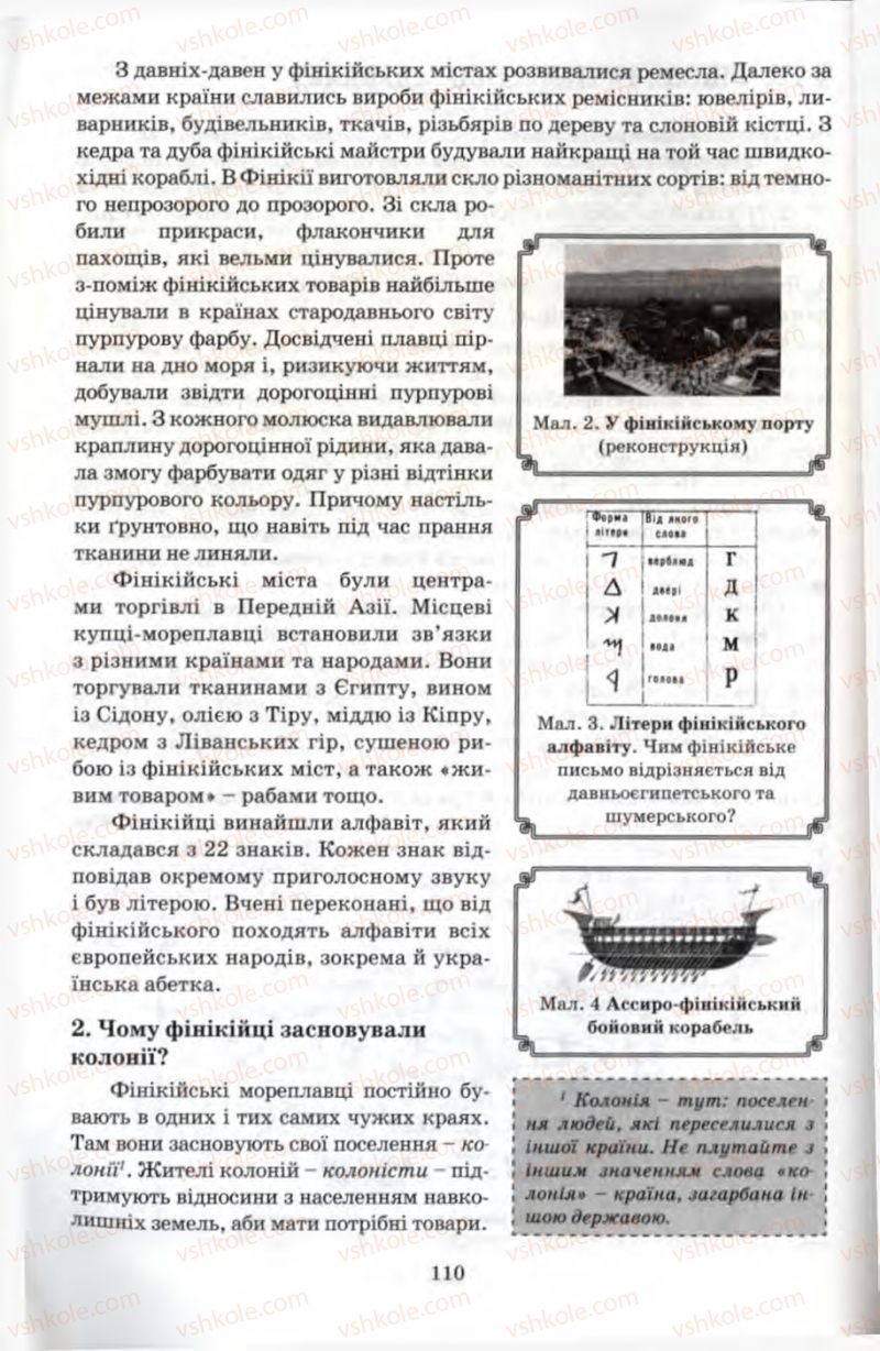 Страница 110 | Підручник Історія 6 клас П.В. Мороз 2007