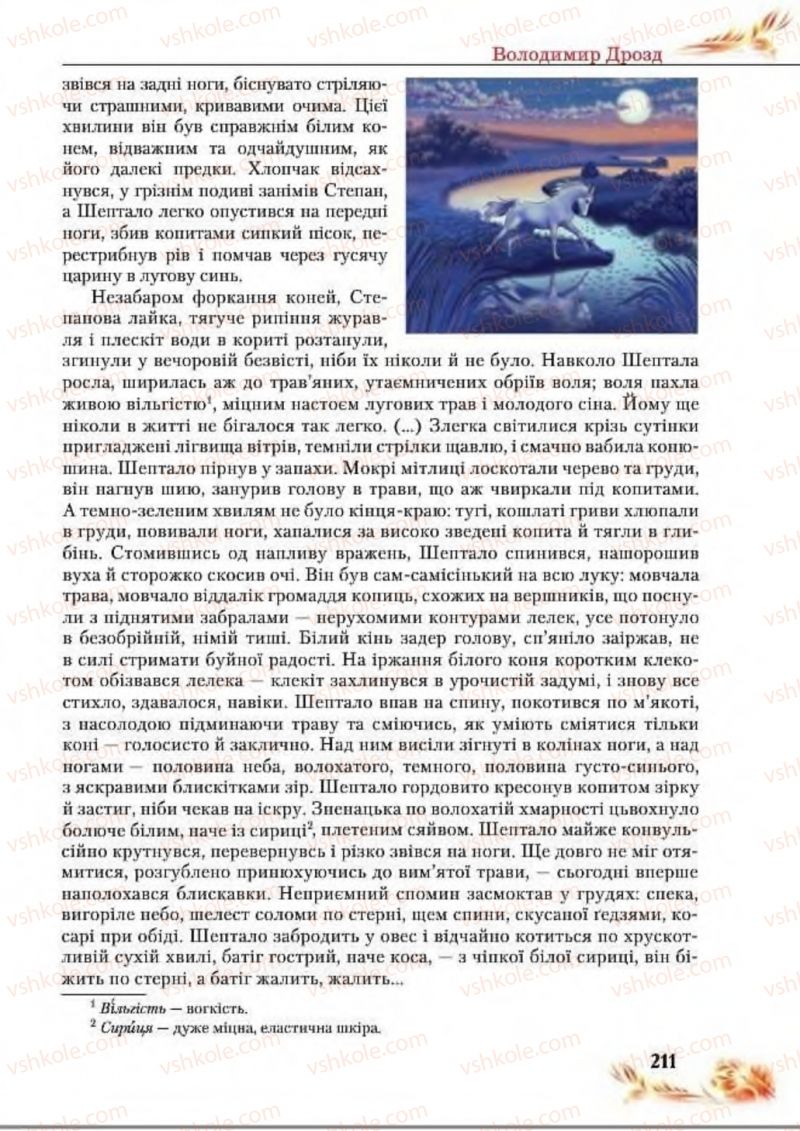 Страница 211 | Підручник Українська література 8 клас В.І. Пахаренко, Н.А. Коваль 2016