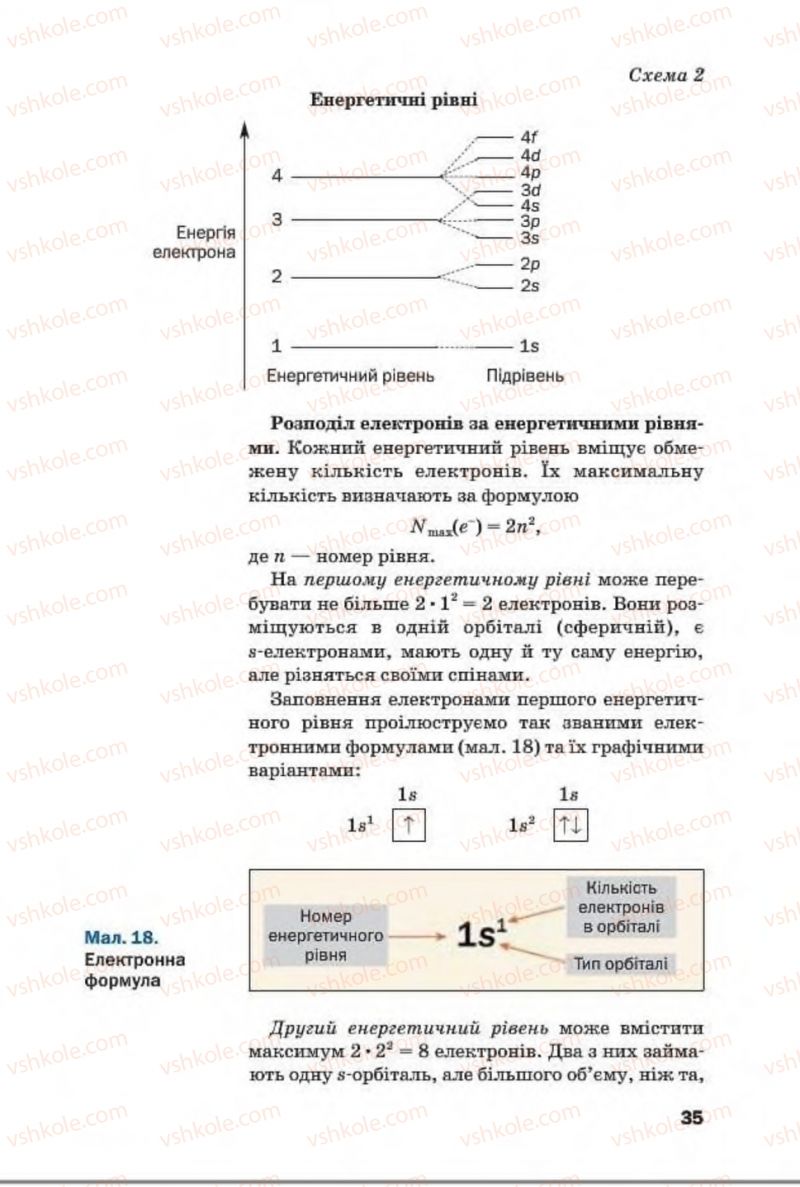 Страница 35 | Підручник Хімія 8 клас П.П. Попель, Л.С. Крикля 2016