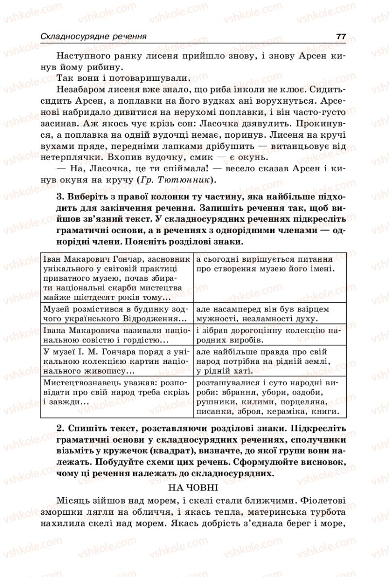 Страница 77 | Підручник Українська мова 9 клас В.І. Тихоша 2009