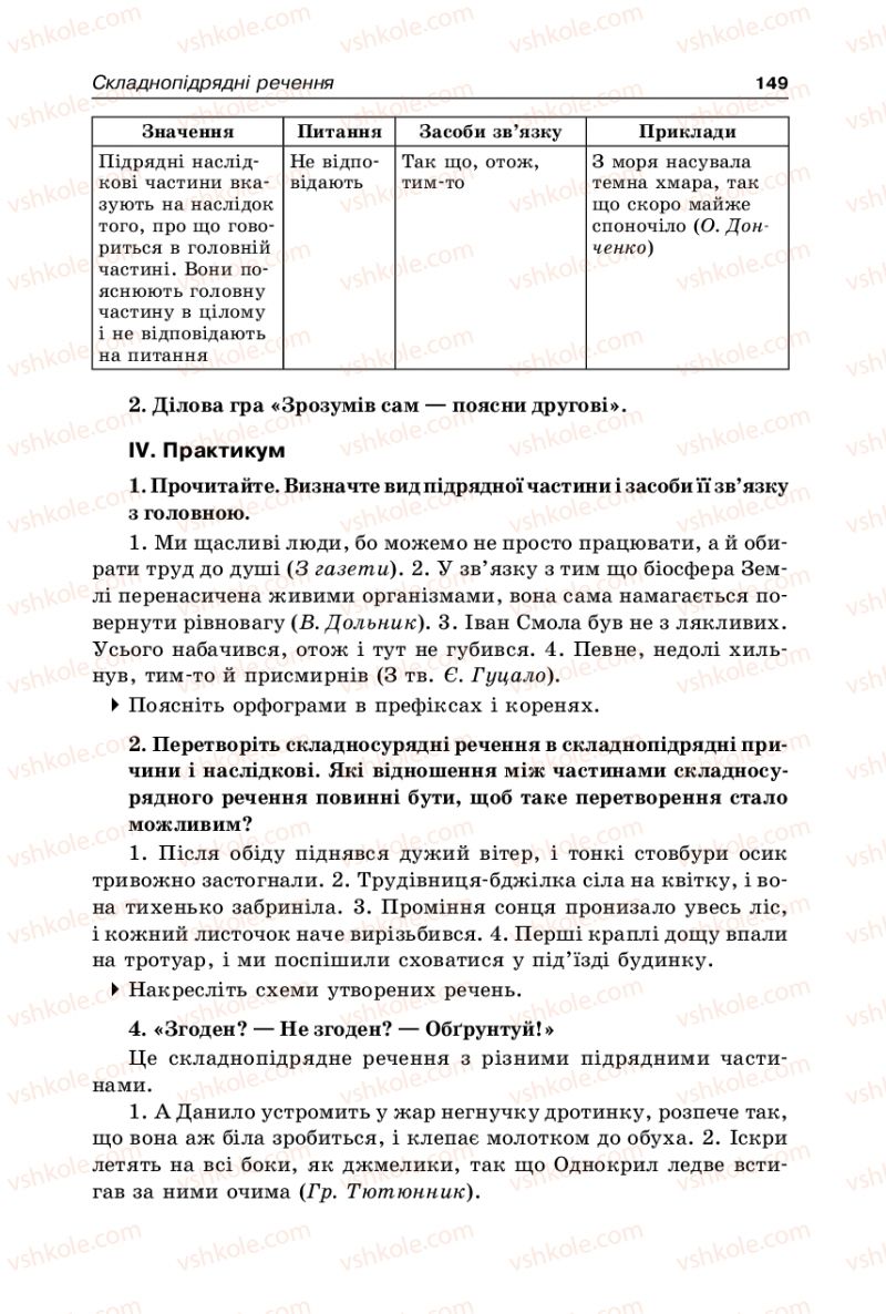 Страница 149 | Підручник Українська мова 9 клас В.І. Тихоша 2009