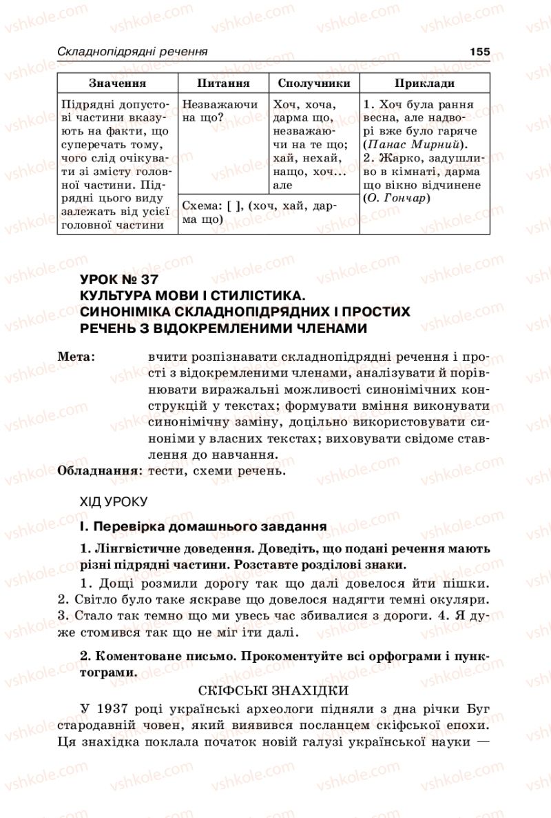 Страница 155 | Підручник Українська мова 9 клас В.І. Тихоша 2009
