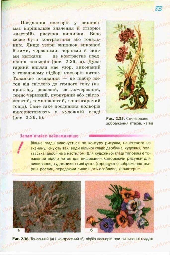 Страница 83 | Підручник Трудове навчання 9 клас С.І. Богданова 2009 Обслуговуючі види праці