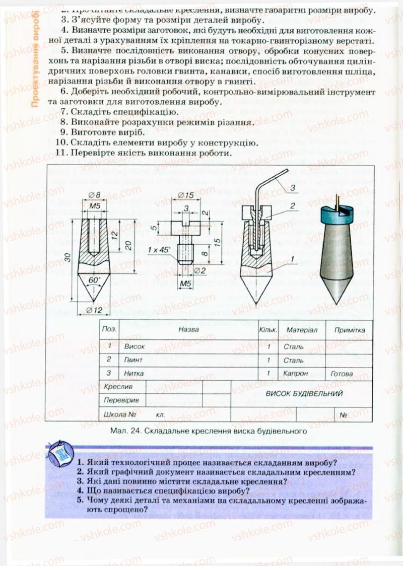 Страница 30 | Підручник Трудове навчання 9 клас Б.М. Терещук, В.Т. Туташинський, В.К. Загорний 2009 Технічні види праці