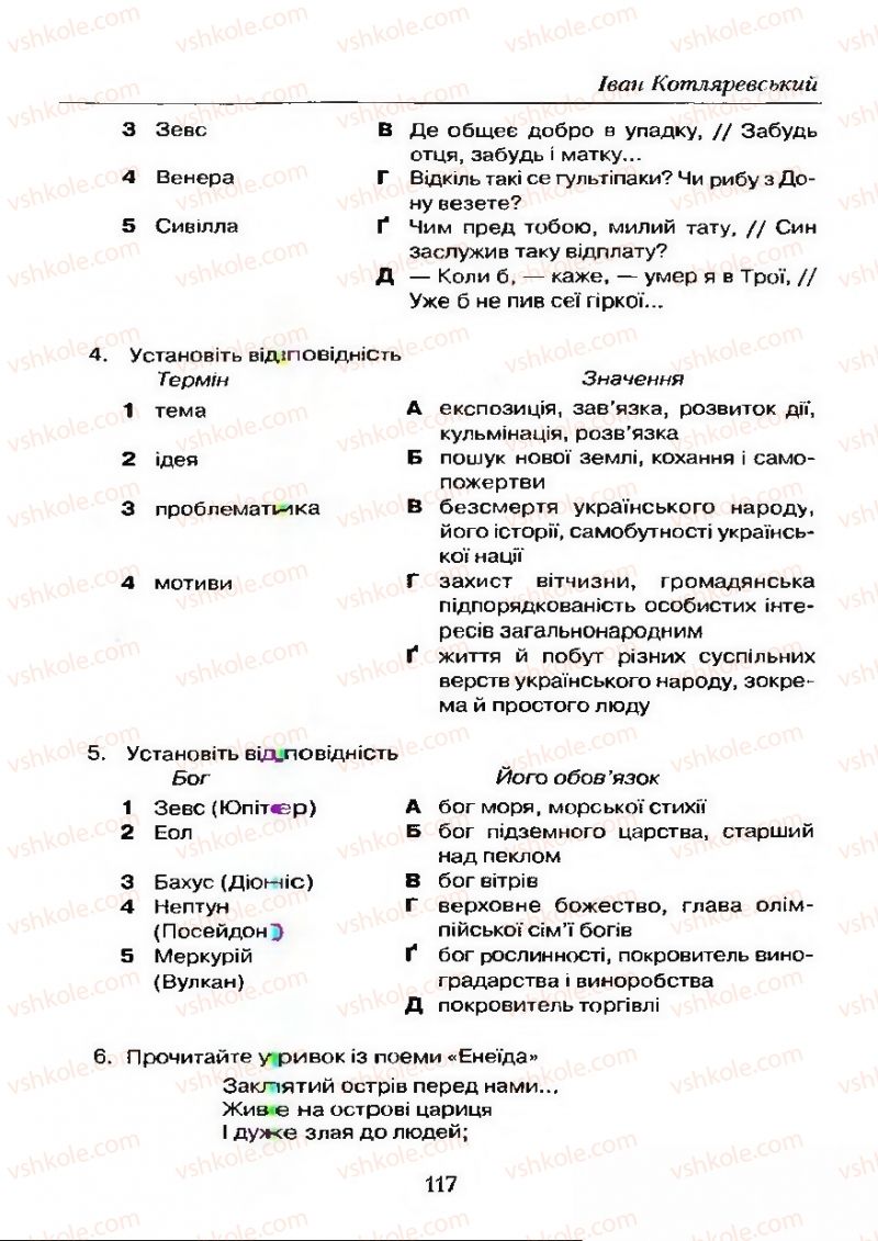 Страница 117 | Підручник Українська література 9 клас О.М. Авраменко 2009