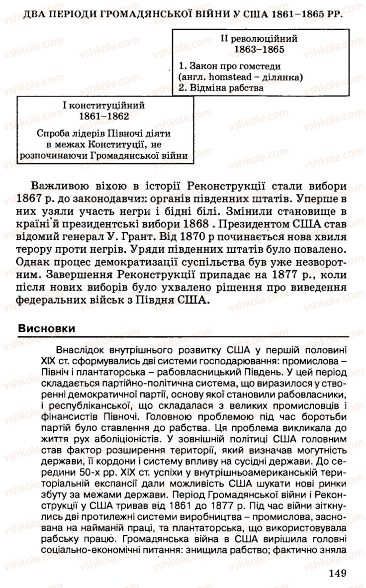 Страница 149 | Підручник Історія України 9 клас С.В. Білоножко, І.М. Бірюльов, О.Р. Давлєтов 2001