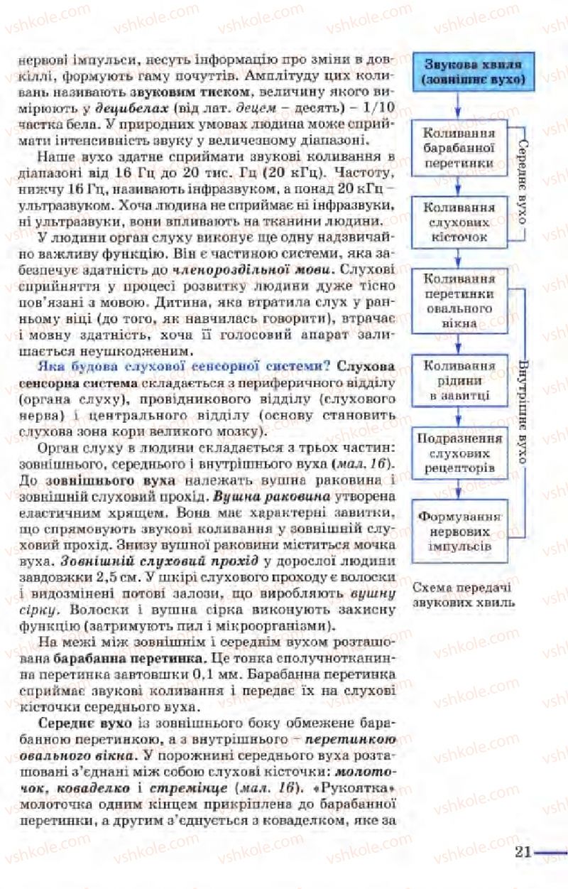 Страница 21 | Підручник Біологія 9 клас М.Н. Шабатура, Н.Ю. Матяш, В.О. Мотузний 2004