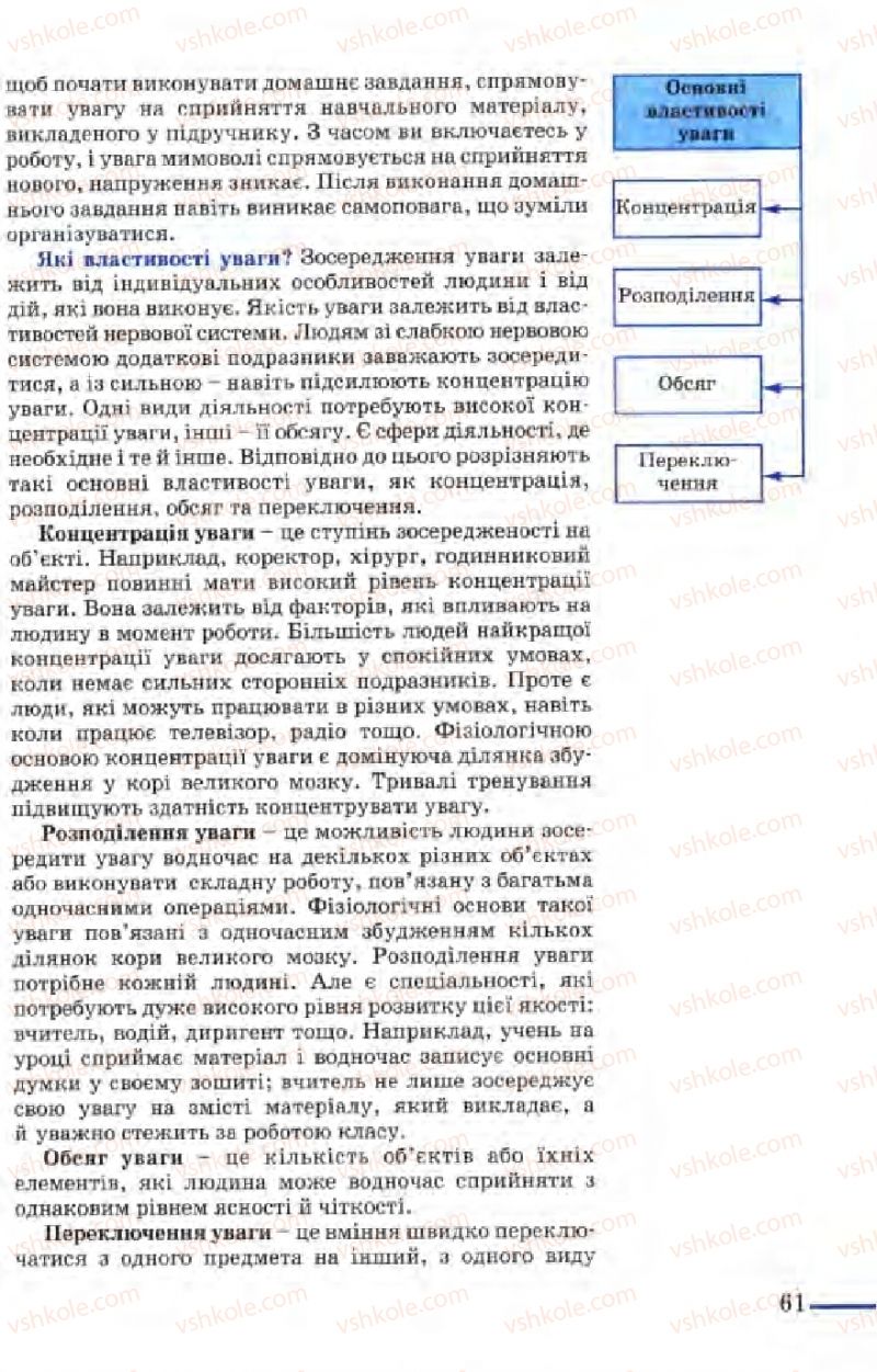 Страница 61 | Підручник Біологія 9 клас М.Н. Шабатура, Н.Ю. Матяш, В.О. Мотузний 2004