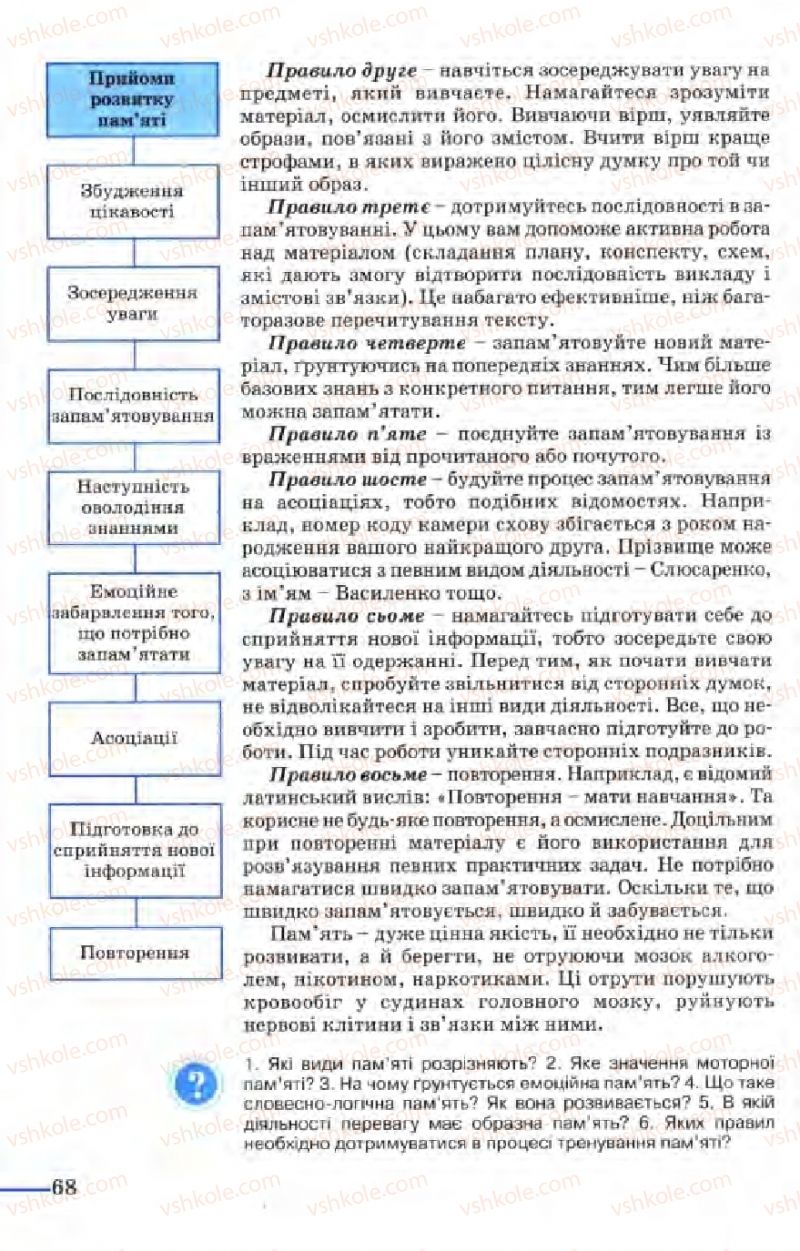 Страница 68 | Підручник Біологія 9 клас М.Н. Шабатура, Н.Ю. Матяш, В.О. Мотузний 2004