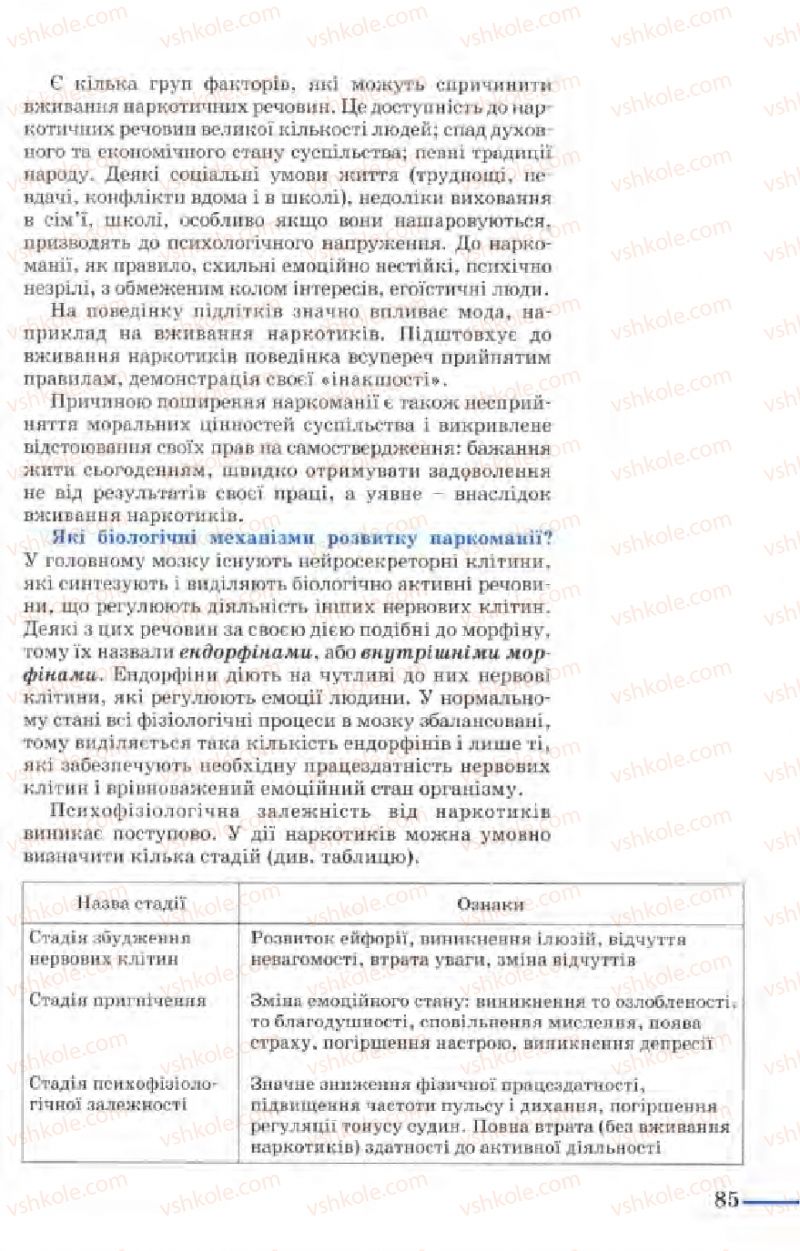 Страница 85 | Підручник Біологія 9 клас М.Н. Шабатура, Н.Ю. Матяш, В.О. Мотузний 2004
