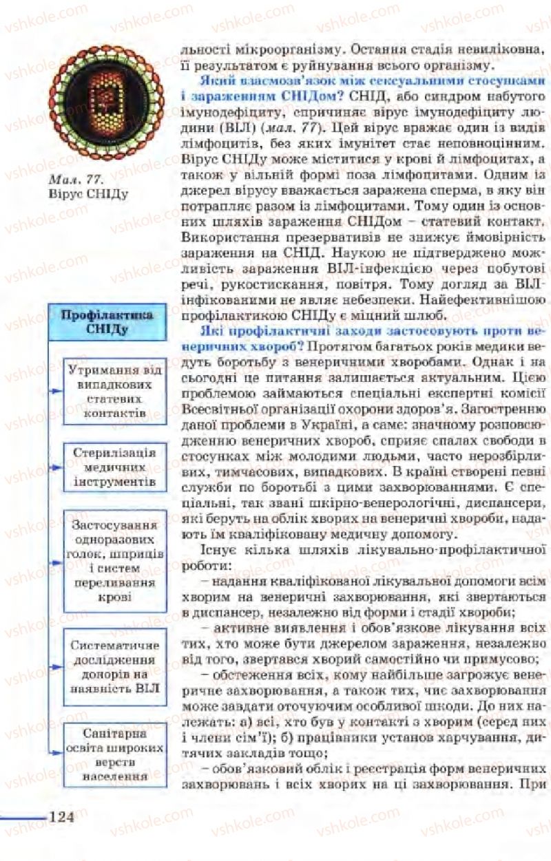 Страница 124 | Підручник Біологія 9 клас М.Н. Шабатура, Н.Ю. Матяш, В.О. Мотузний 2004