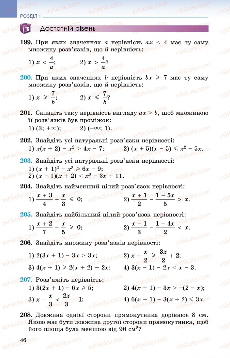 Страница 46 | Підручник Алгебра 9 клас О.С. Істер 2017