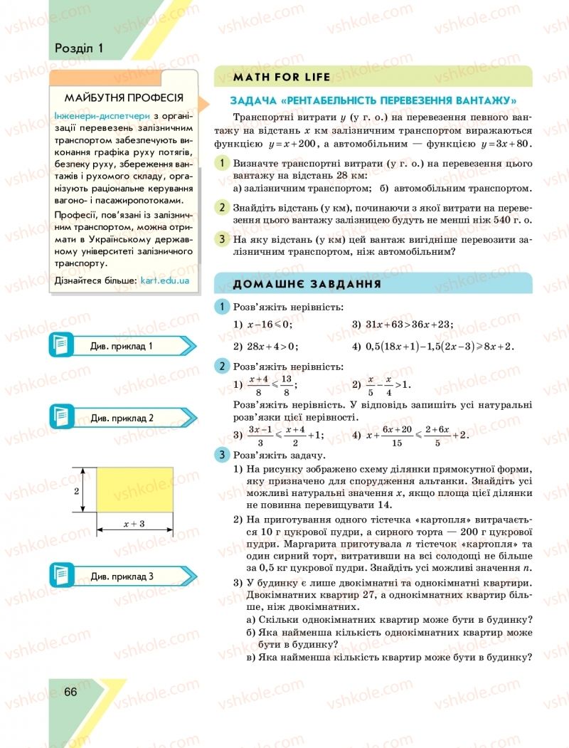 Страница 66 | Підручник Алгебра 9 клас Н.С. Прокопенко, Ю.О. Захарійченко, Н.Л. Кінащук 2017