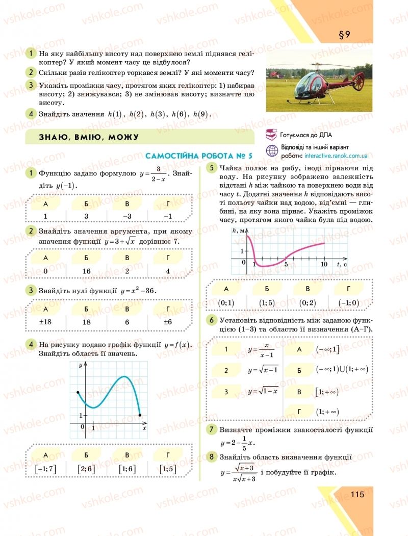 Страница 115 | Підручник Алгебра 9 клас Н.С. Прокопенко, Ю.О. Захарійченко, Н.Л. Кінащук 2017