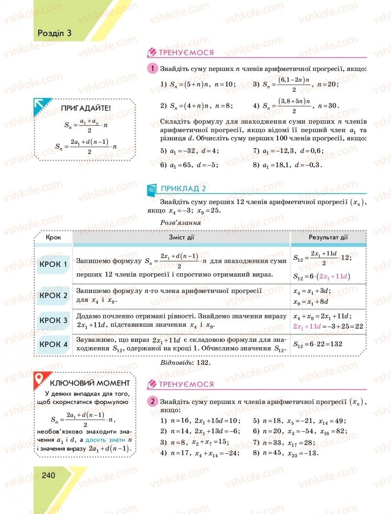 Страница 240 | Підручник Алгебра 9 клас Н.С. Прокопенко, Ю.О. Захарійченко, Н.Л. Кінащук 2017