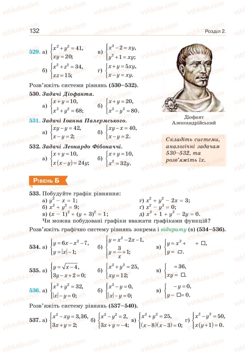 Страница 132 | Підручник Алгебра 9 клас Г.П. Бевз, В.Г. Бевз 2017