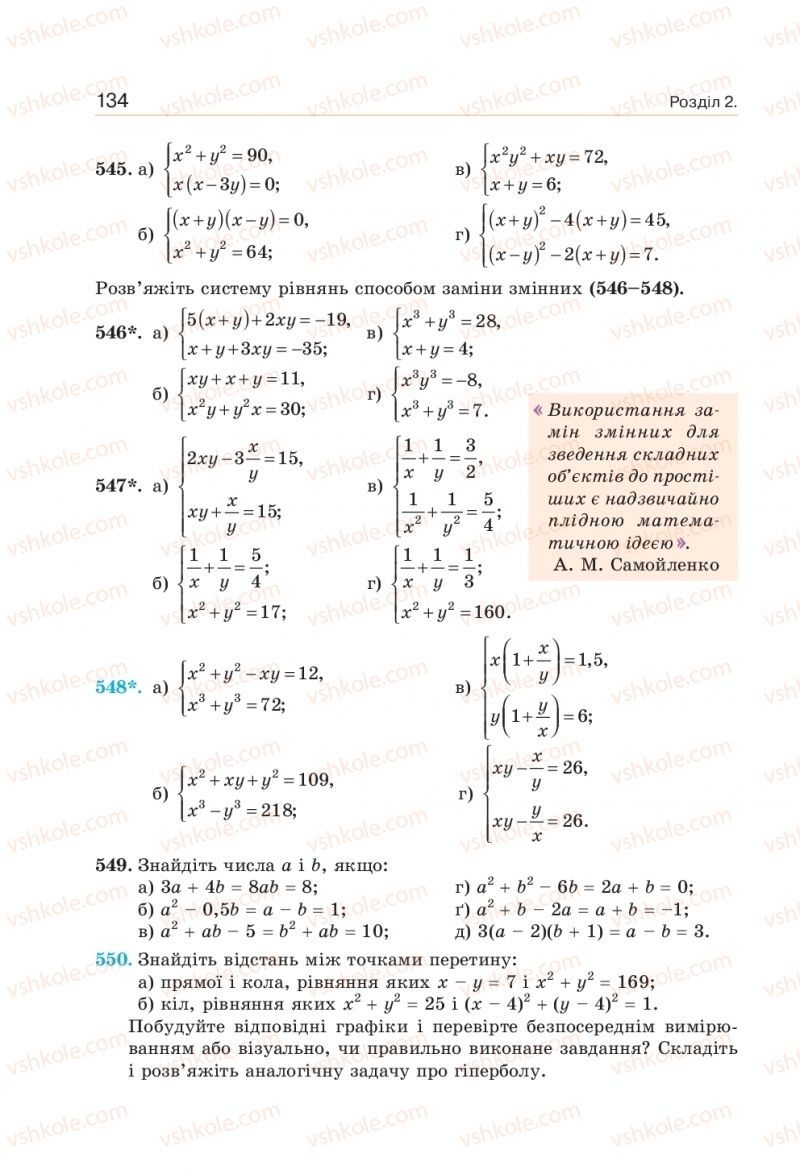 Страница 134 | Підручник Алгебра 9 клас Г.П. Бевз, В.Г. Бевз 2017