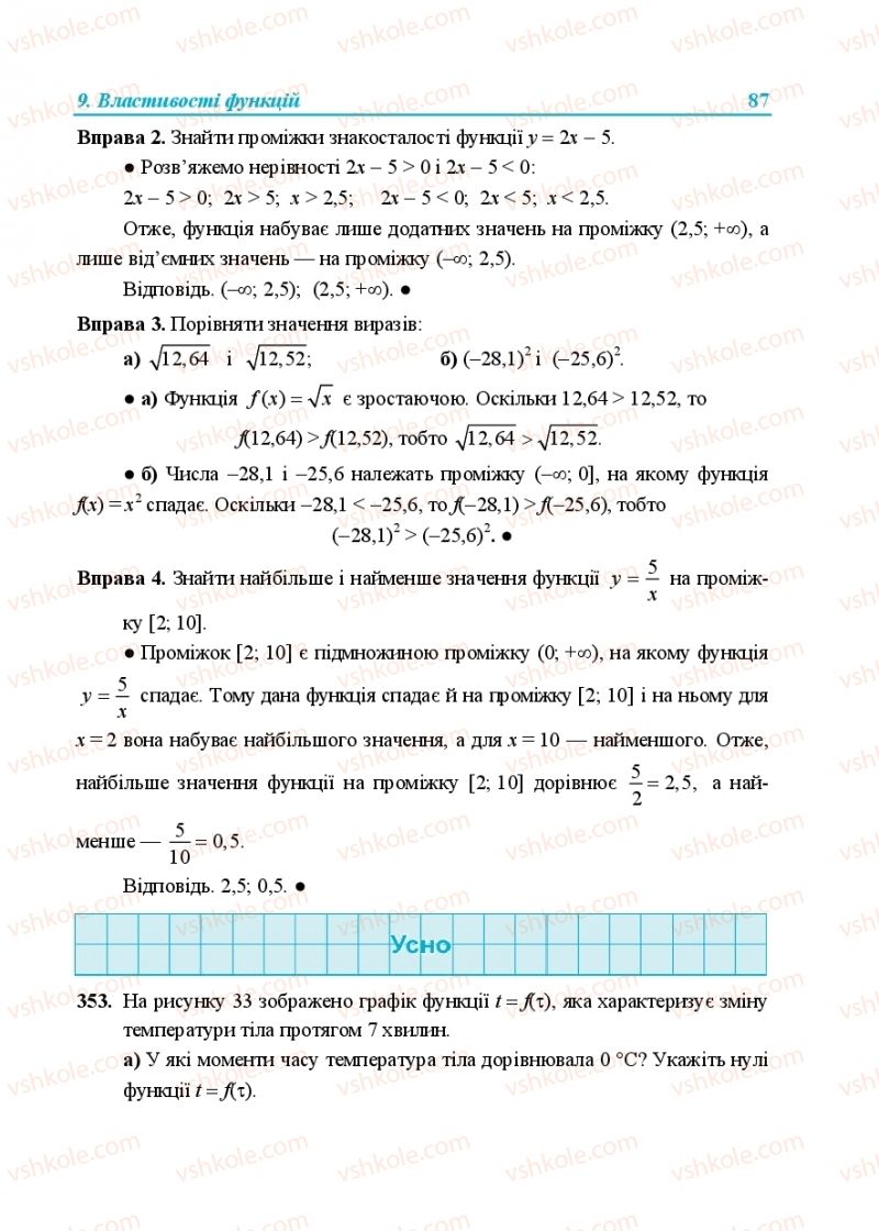 Страница 87 | Підручник Алгебра 9 клас В.Р. Кравчук, Г.М. Янченко, М.В. Підручна 2017