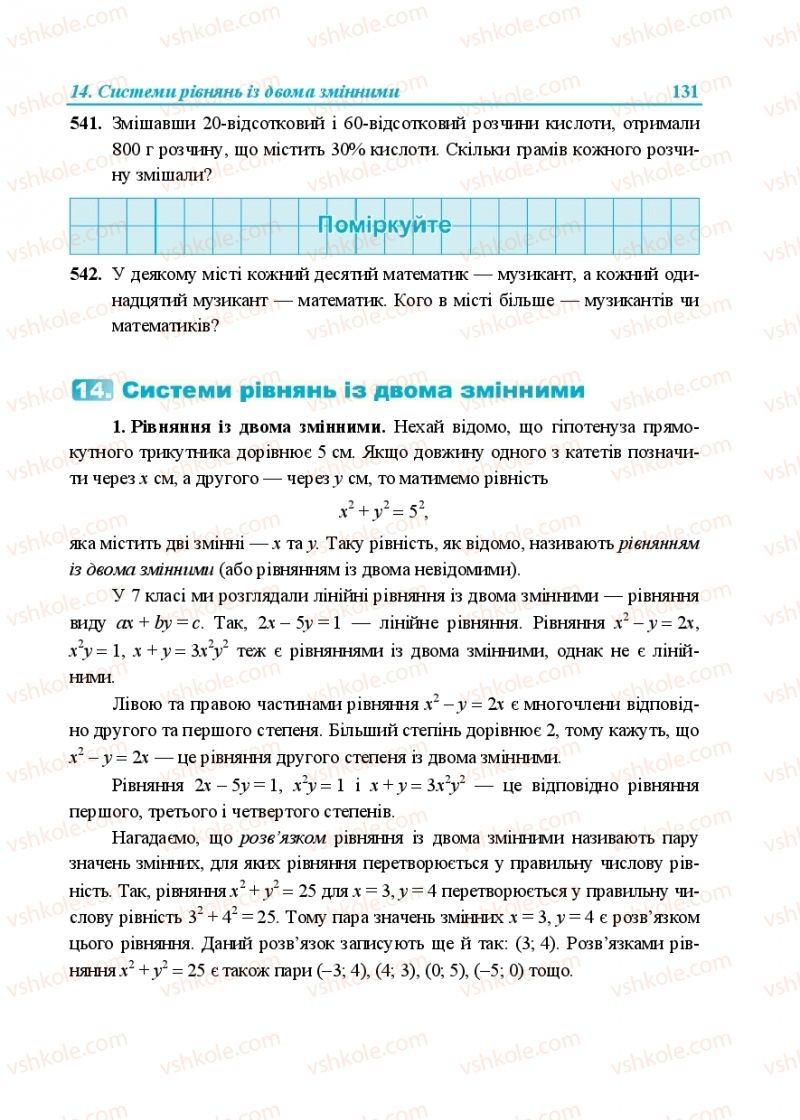 Страница 131 | Підручник Алгебра 9 клас В.Р. Кравчук, Г.М. Янченко, М.В. Підручна 2017