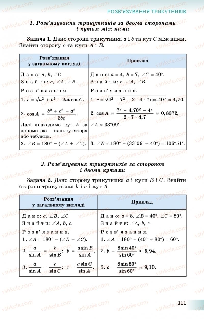 Страница 111 | Підручник Геометрія 9 клас О.С. Істер 2017