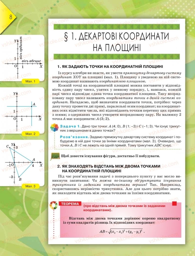 Страница 8 | Підручник Геометрія 9 клас М.І. Бурда, Н.А. Тарасенкова 2017