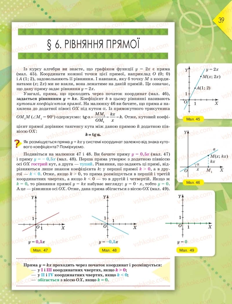 Страница 39 | Підручник Геометрія 9 клас М.І. Бурда, Н.А. Тарасенкова 2017
