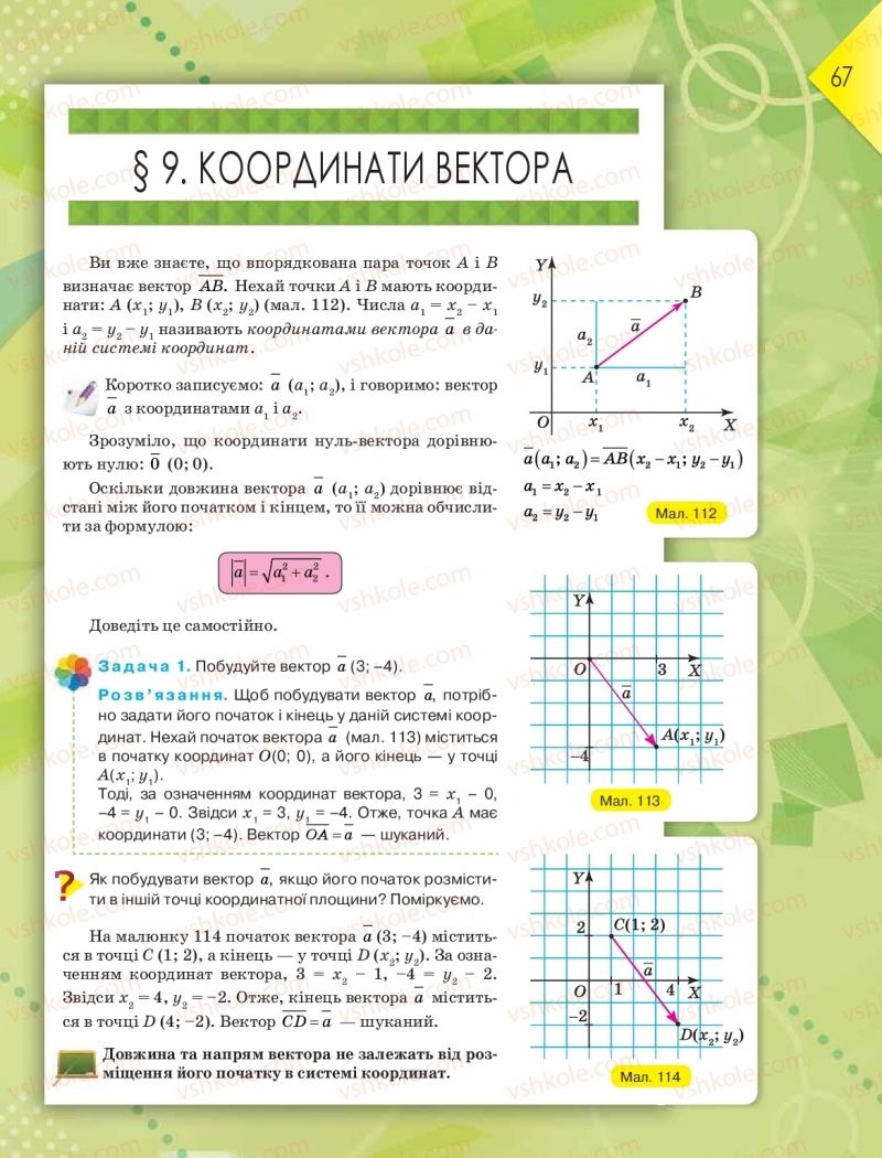 Страница 67 | Підручник Геометрія 9 клас М.І. Бурда, Н.А. Тарасенкова 2017