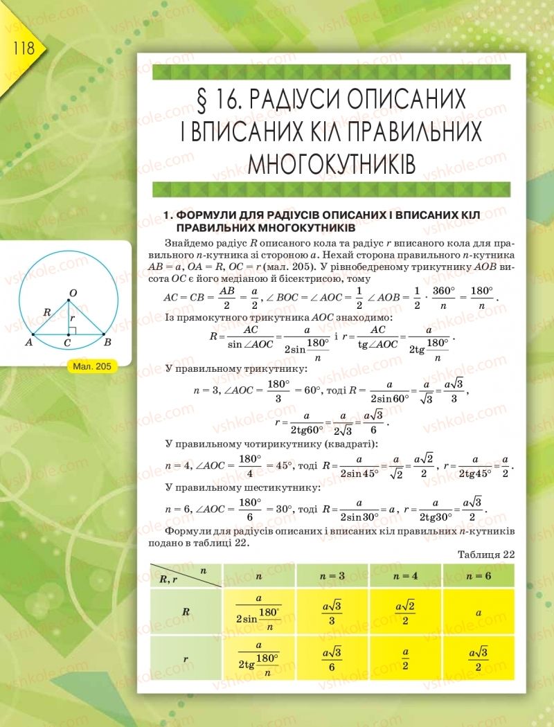 Страница 118 | Підручник Геометрія 9 клас М.І. Бурда, Н.А. Тарасенкова 2017