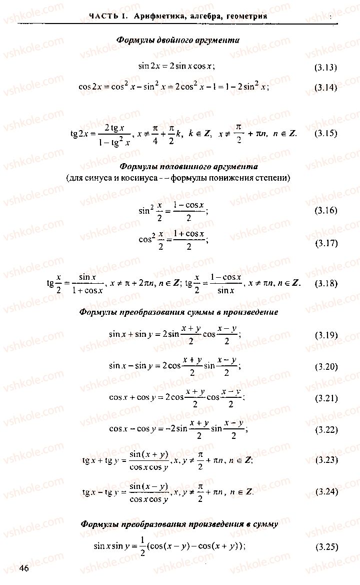 Страница 46 | Підручник Алгебра 10 клас М.И. Сканави 2013 Сборник задач