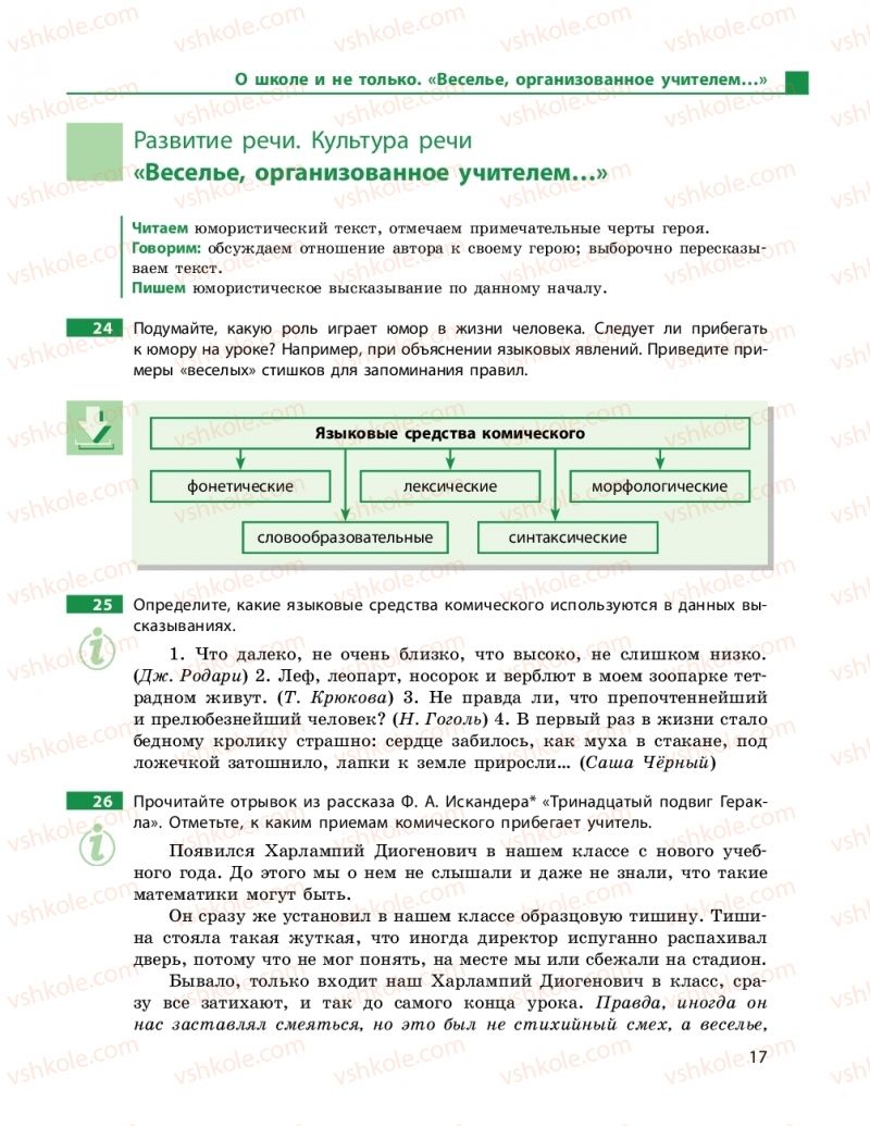 Страница 17 | Підручник Русский язык 9 клас Н.Ф. Баландіна 2017 5 год обучения