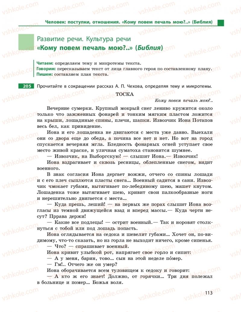 Страница 113 | Підручник Русский язык 9 клас Н.Ф. Баландіна 2017 5 год обучения