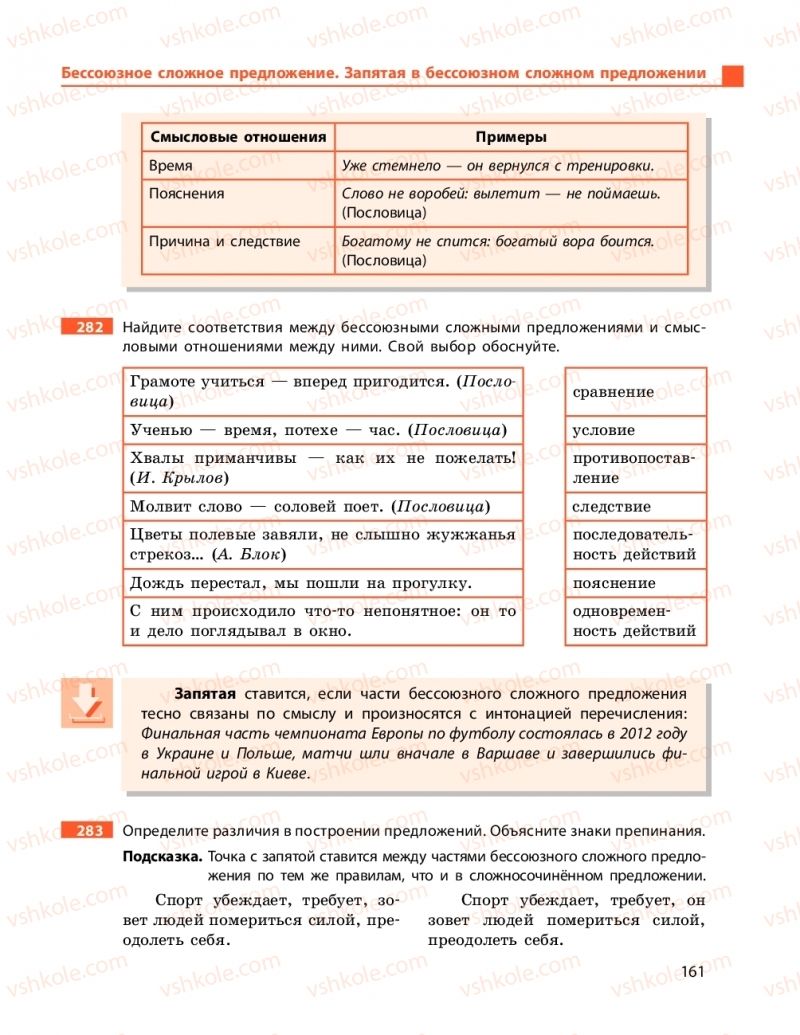Страница 161 | Підручник Русский язык 9 клас Н.Ф. Баландіна 2017 5 год обучения