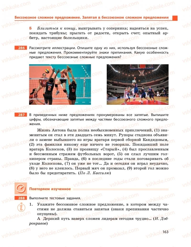 Страница 163 | Підручник Русский язык 9 клас Н.Ф. Баландіна 2017 5 год обучения