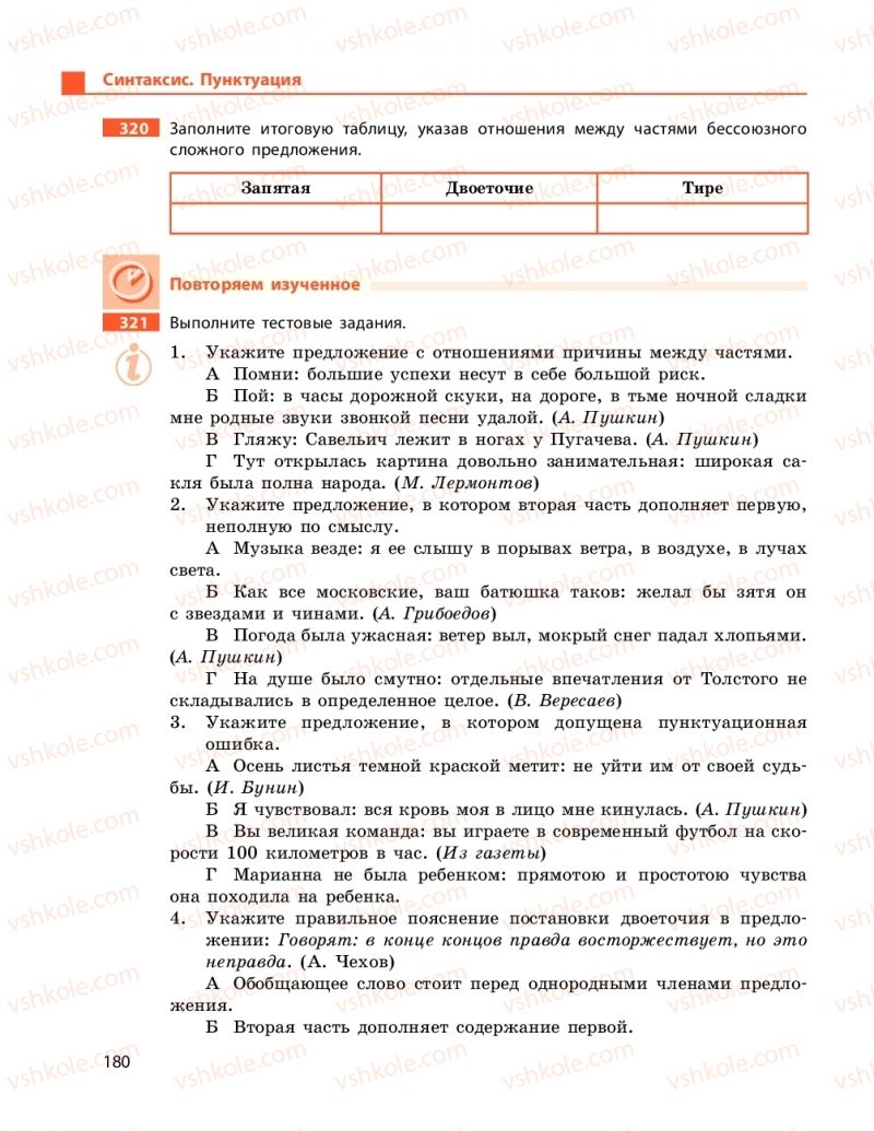 Страница 180 | Підручник Русский язык 9 клас Н.Ф. Баландіна 2017 5 год обучения