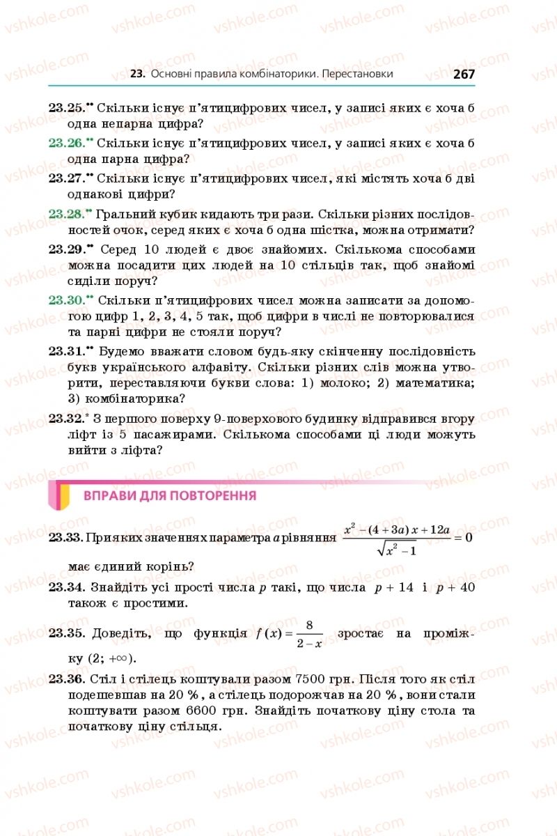 Страница 267 | Підручник Алгебра 9 клас А.Г. Мерзляк, В.Б. Полонський, М.С. Якір 2017 Поглиблене вивчення