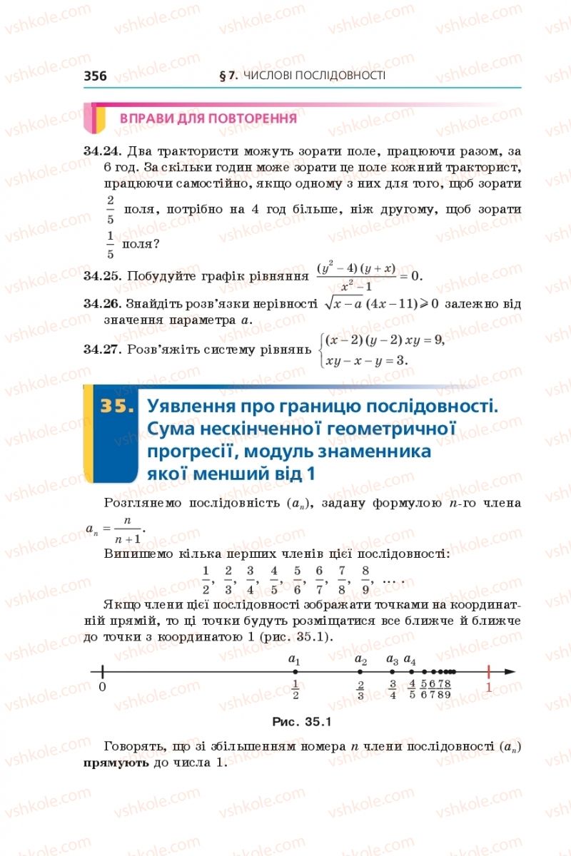 Страница 356 | Підручник Алгебра 9 клас А.Г. Мерзляк, В.Б. Полонський, М.С. Якір 2017 Поглиблене вивчення