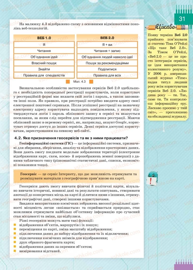 Страница 31 | Підручник Інформатика 9 клас Н.В. Морзе, О.В. Барна, В.П. Вембер 2017
