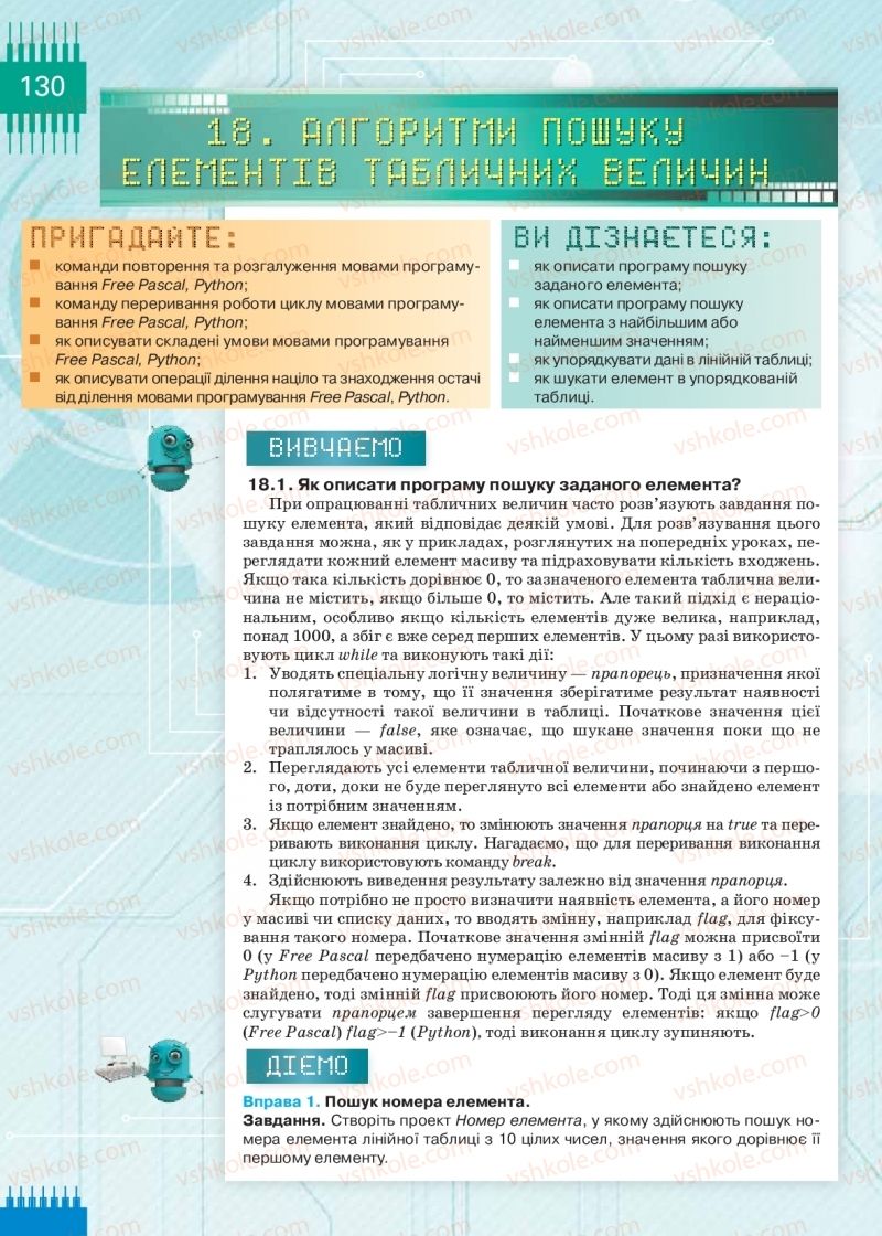 Страница 130 | Підручник Інформатика 9 клас Н.В. Морзе, О.В. Барна, В.П. Вембер 2017