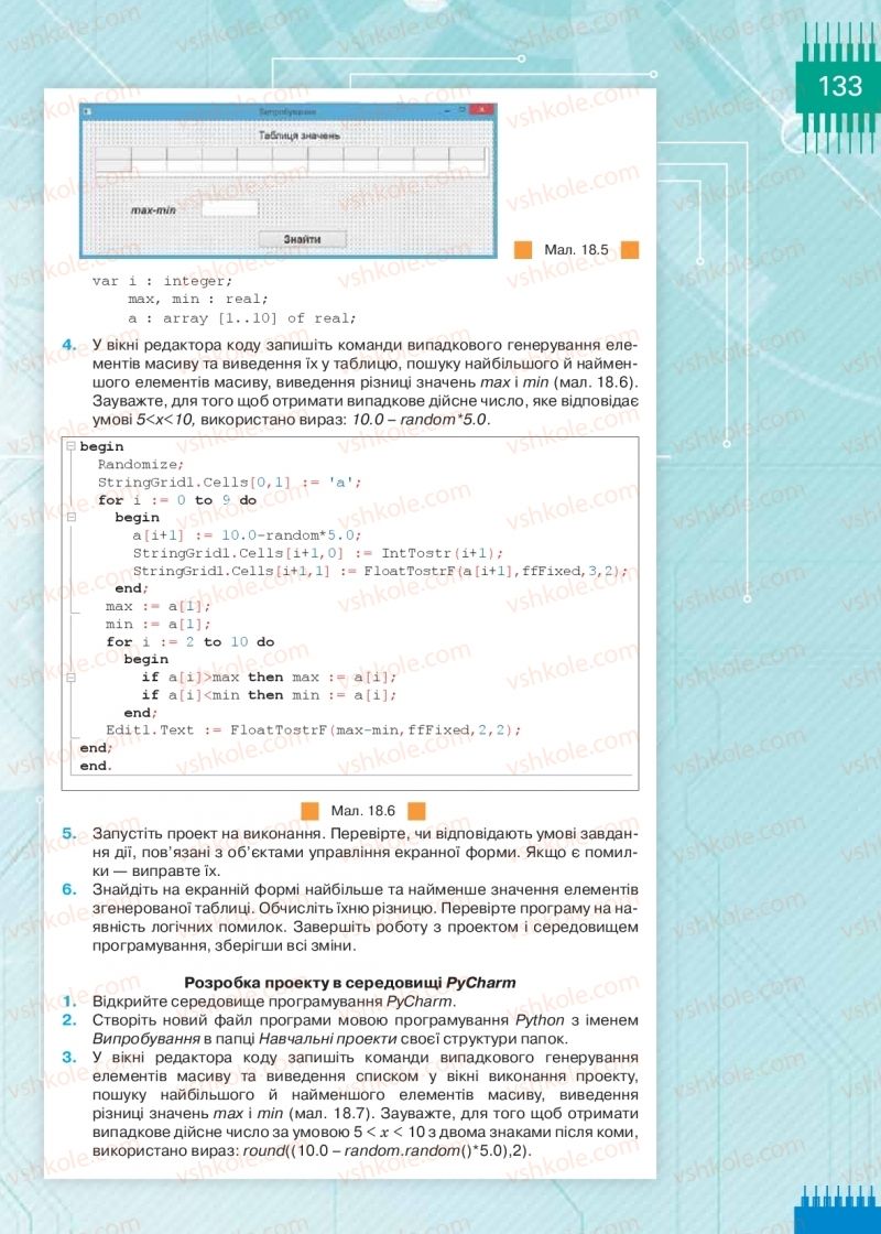 Страница 133 | Підручник Інформатика 9 клас Н.В. Морзе, О.В. Барна, В.П. Вембер 2017