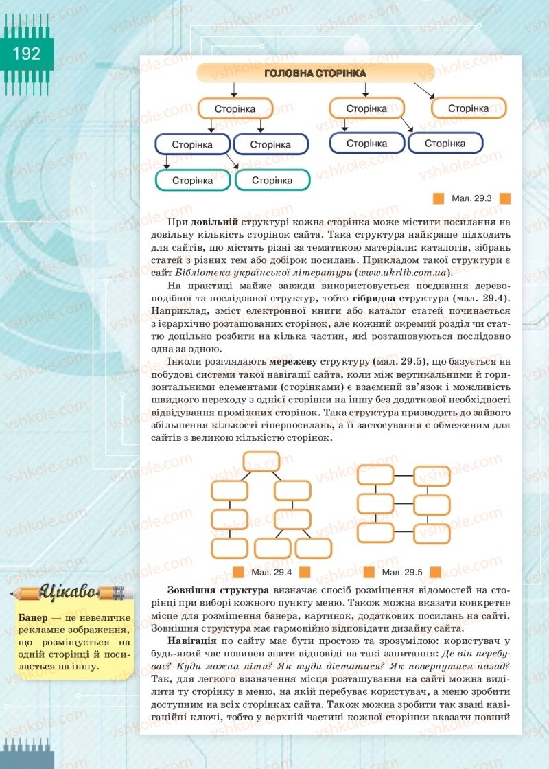 Страница 192 | Підручник Інформатика 9 клас Н.В. Морзе, О.В. Барна, В.П. Вембер 2017