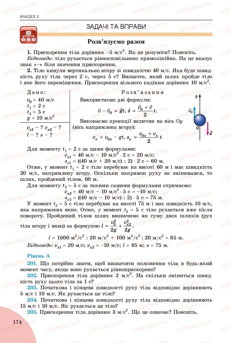 Страница 174 | Підручник Фізика 9 клас В.Д. Сиротюк 2017