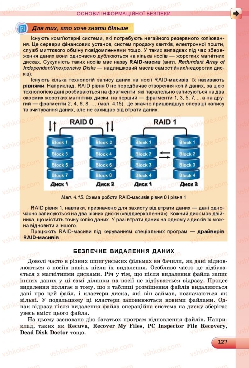Страница 127 | Підручник Інформатика 9 клас Й.Я. Ривкінд, Т.І. Лисенко, Л.А. Чернікова, В.В. Шакотько 2017