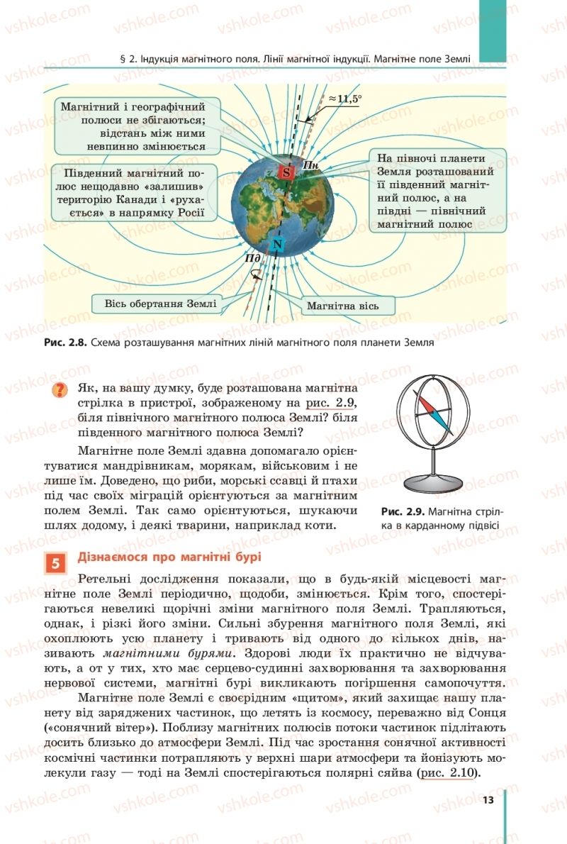 Страница 13 | Підручник Фізика 9 клас В.Г. Бар’яхтар, Ф.Я. Божинова, С.О. Довгий 2017