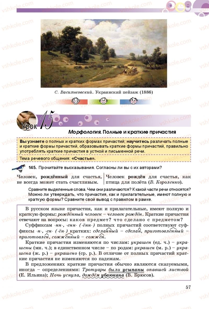 Страница 57 | Підручник Русский язык 9 клас Е.И. Самонова, А.Н. Приймак, И.В. Гайдаенко 2017 5 год обучения